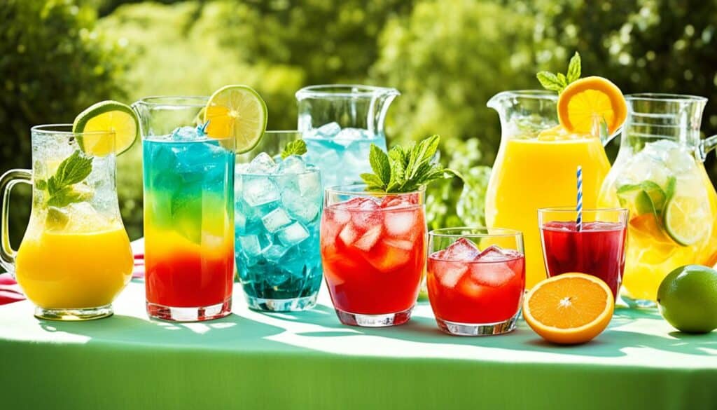 Eisgekühlte Sommerdrinks