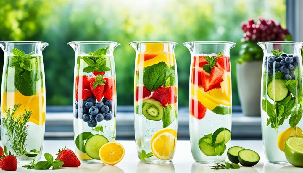 Variationen von Infused Water