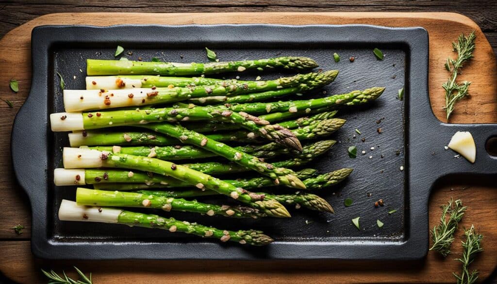 gegrillter grüner Spargel