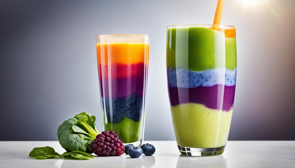 Bunter Regenbogen-Smoothie